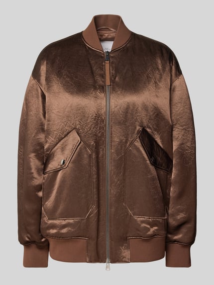 MM by Max Mara Blouson mit Stehkragen Modell 'IMELDE' Hellbraun 2