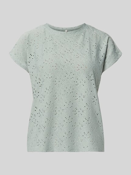 ONLY Relaxed Fit T-Shirt mit Ausbrenner-Effekt Model 'SMILLA' Schilf 2