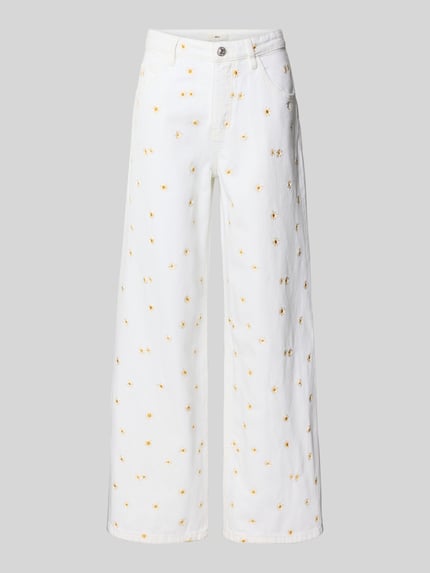 MANGO Wide Fit Jeans mit 5-Pocket-Design Offwhite 2