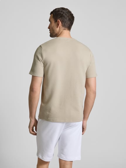 BOSS T-shirt met labelstitching Beige - 5