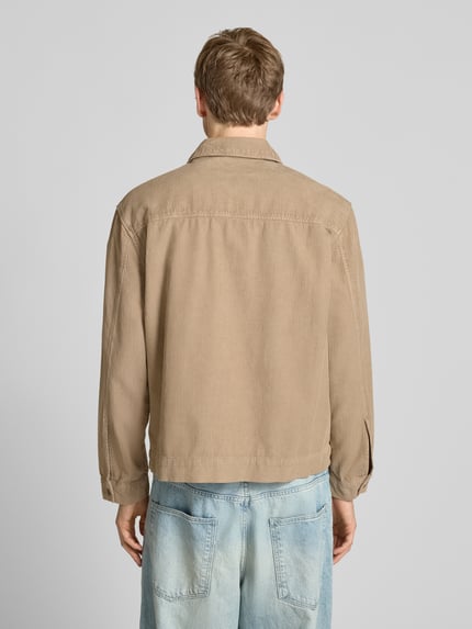 REVIEW Regular Fit Hemdjacke mit Strukturmuster Beige 5