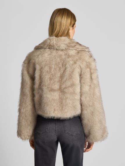 Neo Noir Jacke aus Kunstfell Beige 5