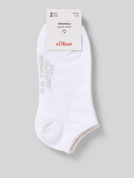 Produktfoto, Strümpfe aus Baumwoll-Mix in 2er-Pack von s.Oliver RED LABEL, Optik: Unifarben, Allover-Strukturmuster, Label-Schriftzug, elastischer Bundabschluss, Feinstrick, für Damen.