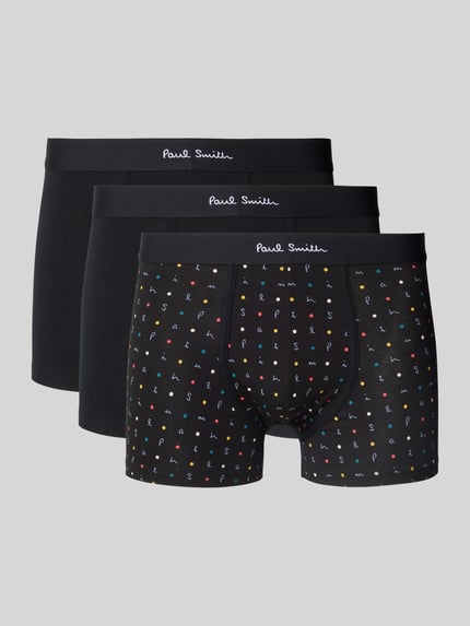 Paul Smith Trunks mit elastischem Logo-Bund im 3er-Pack Black 1