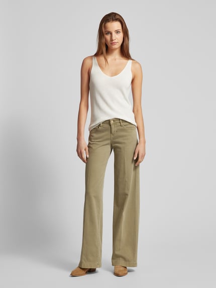 GUESS Regular Fit Jeans mit Seide-Anteil Modell 'SEXY PALAZZO' Jeansblau 1