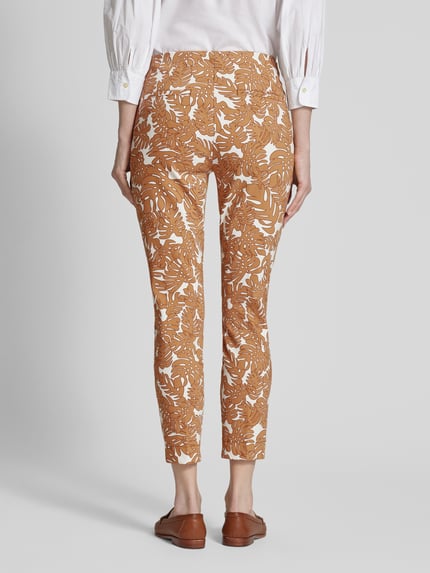Christian Berg Woman Slim fit stoffen broek met verkort model Camel - 5