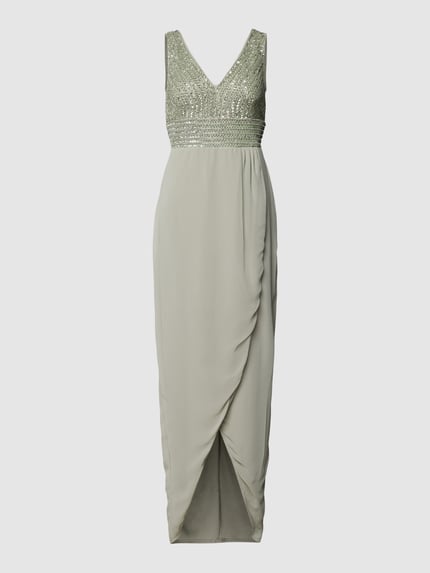 Lace & Beads Abendkleid mit Paillettenbesatz Mint 2