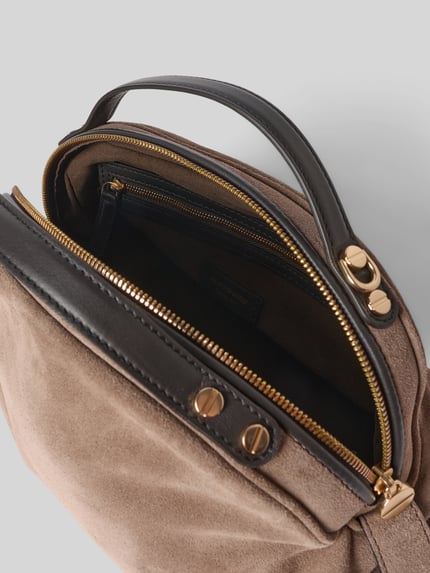 BORBONESE Handtasche mit Tragehenkel Dunkelgrau 5