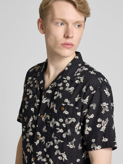 Superdry Regular Fit Freizeithemd aus Baumwoll-Leinen-Mix Black 3
