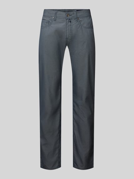 Regular Fit Hose mit Label-Detail Modell 'Lyon' Shop The Look MANNEQUINE