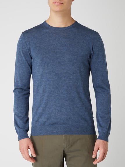 Matinique Strickpullover aus Schurwolle Modell 'Margrate Merino' Hellblau 4