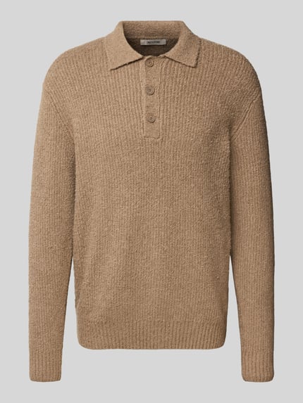 ONLY & SONS Koszulka polo o kroju relaxed fit z dzianiny z mieszanki bawełny model ‘DALE LIFE’ Jasnobrązowy 2