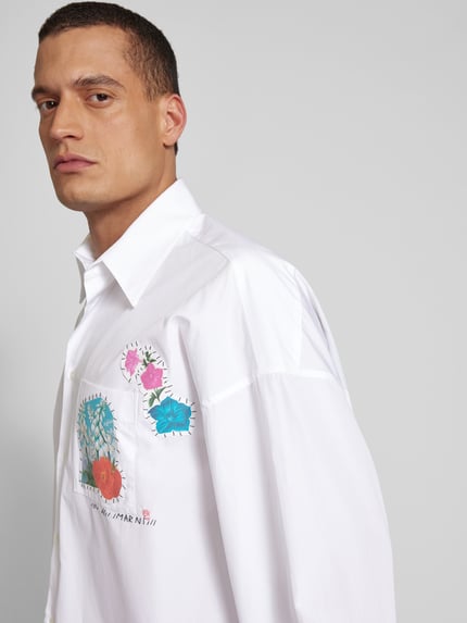Marni Regular fit vrijetijdsoverhemd met borstzak Wit - 3
