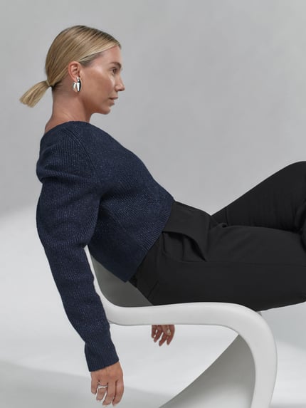 Constantly K X P&C* Strickpullover mit Knoten-Detail Dunkelblau 6