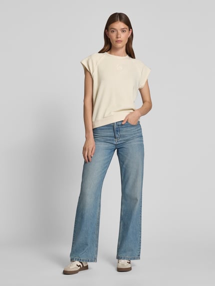 My Essential Wardrobe T-Shirt mit Kappärmeln Modell 'Sara' Beige 1
