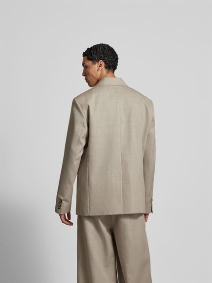 Nanushka Regular fit colbert van zuivere wol Taupe - 5