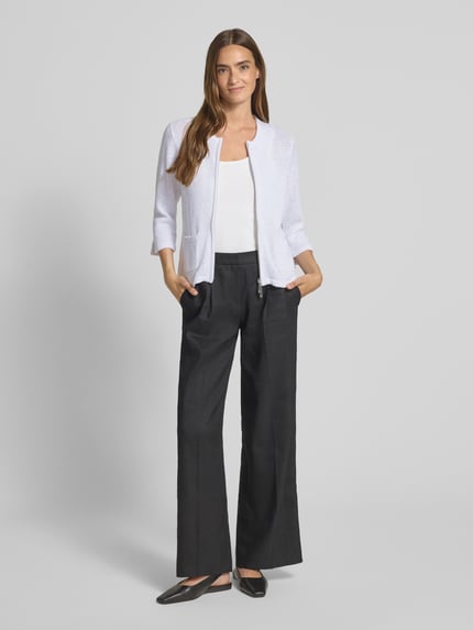 monari Cardigan mit Zweiwege-Reißverschluss Offwhite 1