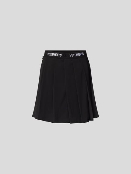VETEMENTS minirok met labelstitching Zwart - 2
