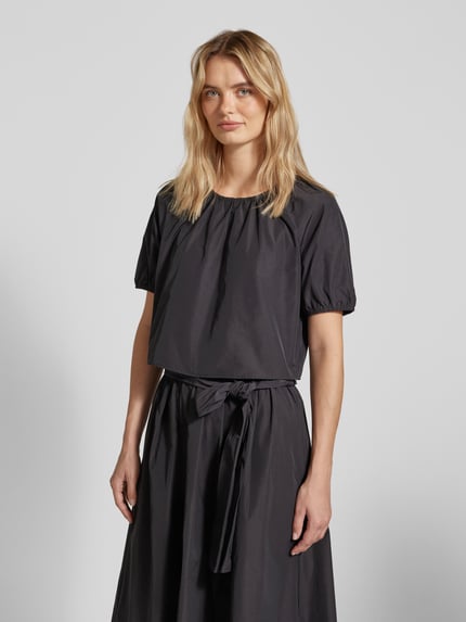 Christian Berg Woman Selection Relaxed fit blouse met ronde hals Zwart - 4