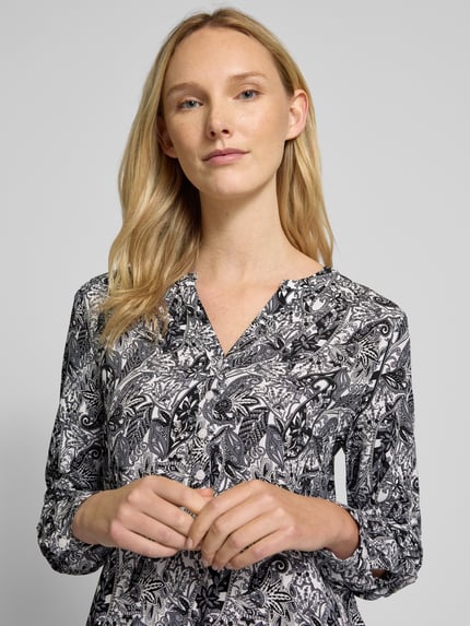Christian Berg Woman Blouse van viscose met knoopsluiting Zwart - 3