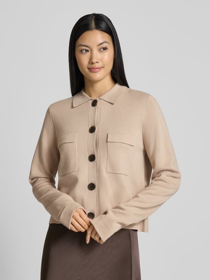Christian Berg Woman Selection Regular Fit Strickjacke aus Woll-Mix Sand 4