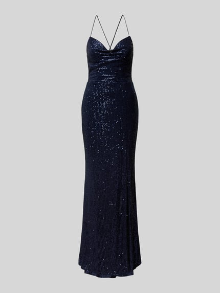 Laona Abendkleid mit Herz-Ausschnitt Dunkelblau 2