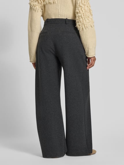Jake*s Studio Woman Broek met wijde pijpen en achterzakken Middengrijs gemêleerd - 5