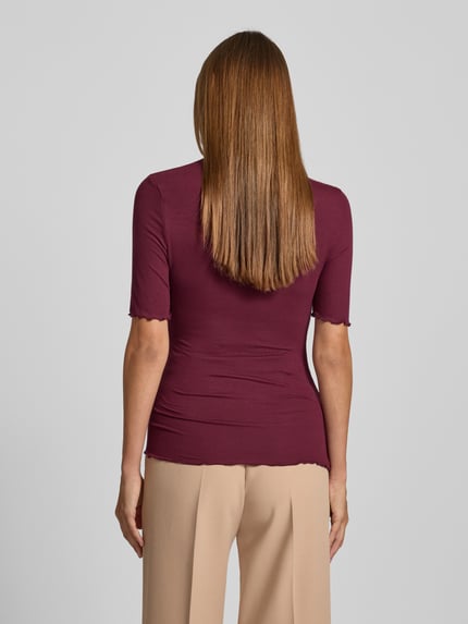 Rich & Royal T-shirt met 1/2-mouwen Bordeaux - 5