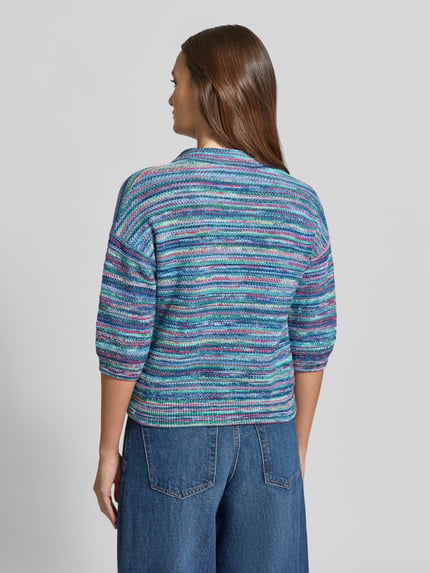 Jake*s Casual Strickpullover mit V-Ausschnitt und 3/4-Arm Royal 5
