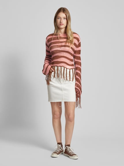 The Ragged Priest Strickpullover mit Lochstickerei Modell 'TERRACOTTA' Hazel 1