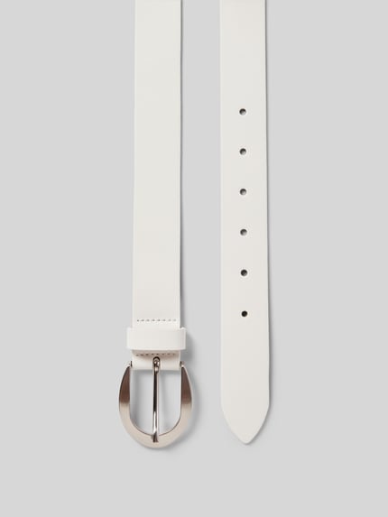 Vanzetti Ledergürtel mit Dornschließe Weiss 3