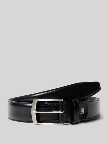 Produktfoto, Glattledergürtel mit Dornschließe van Pierre Cardin, herenriem van echt glad leer, klassiek model, breedte 3,5 cm, lengte maat 110: 127 cm