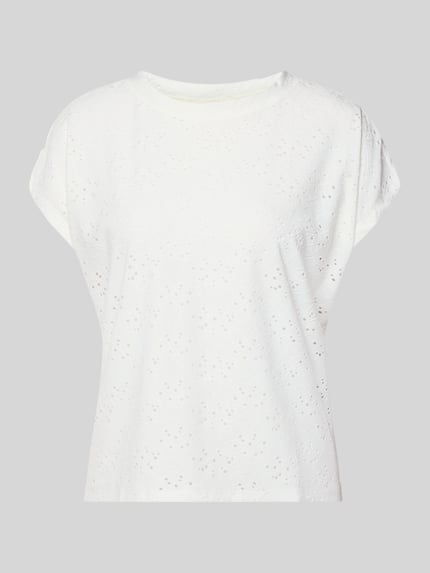 ONLY relaxed fit T-shirt met etskanteffect model 'SMILLA' Offwhite - 2