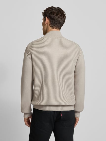 BOSS Orange Regular Fit Strickjacke aus Woll-Mix Modell 'KRATALO' Sand 5