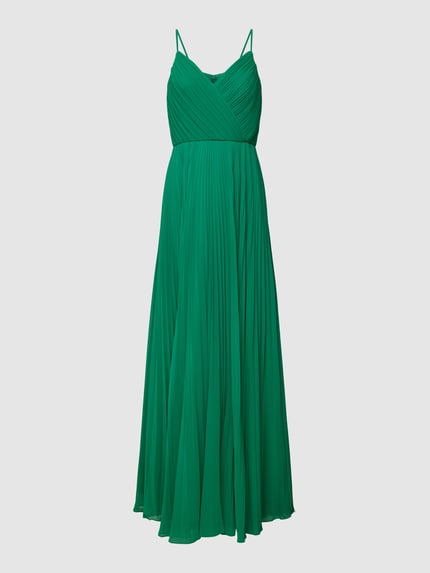 Mascara Jurk met spaghettibandjes en effen design Groen - 2