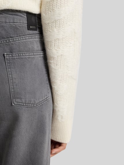BOSS Wide leg boyfriend jeans van een mix van katoen en lyocell Lichtgrijs - 3