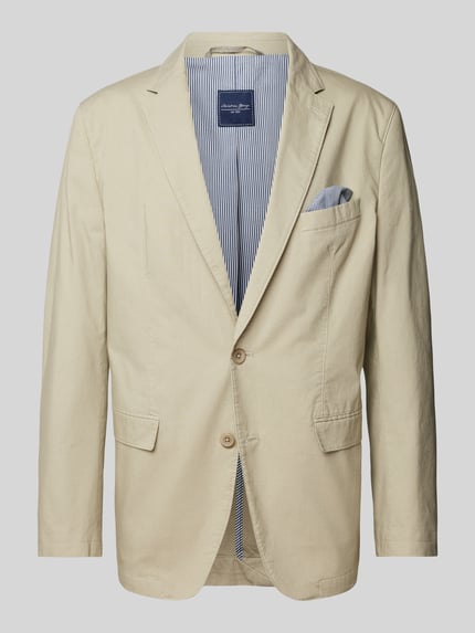 Christian Berg Men 2-knoops colbert comfort fit met reverskraag Beige - 2