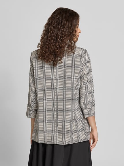 PIECES Shaped Fit Longblazer mit Schalkragen Modell 'BOSELLA' Mittelgrau 5