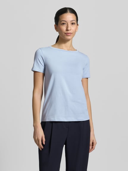 Weekend Max Mara Slim Fit T-Shirt aus Baumwoll-Mix Modell 'MULTIB' Hellblau 4