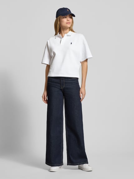 Polo Ralph Lauren Boxy fit Poloshirt met Labelstitching Wit - 1