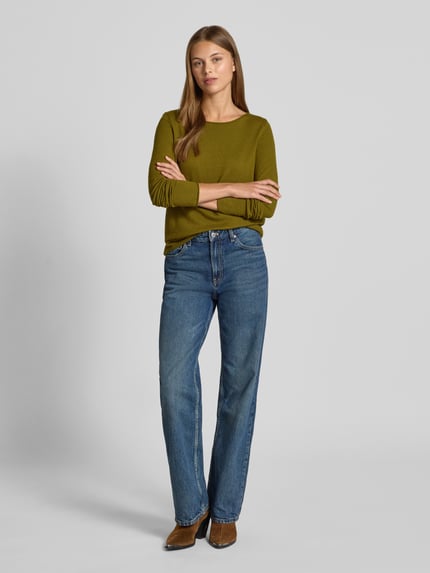 Marc O'Polo Regular Fit Strickpullover aus Schurwoll-Mix Oliv 1