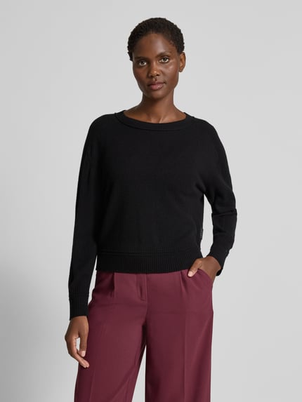Marc Cain Strickpullover aus Schurwoll-Kaschmir-Mix Black 4