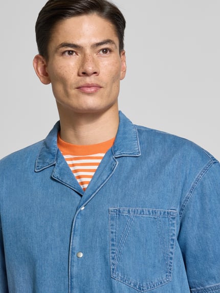 ARMEDANGELS Oversized jeansoverhemd van een mix van katoen en lyocell Jeansblauw - 3