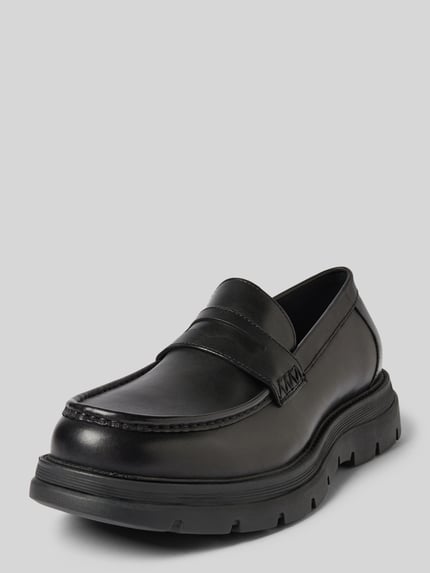 Steve Madden Lederloafer mit Schaftbrücke Modell 'RAIDEN' Black 1