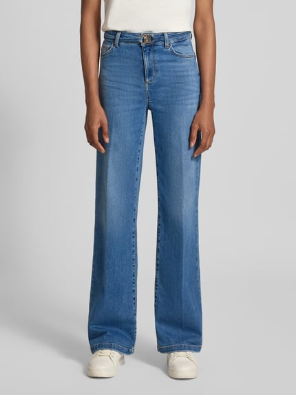 Liu Jo White Flared Fit Jeans aus Baumwoll-Mix Jeansblau 4