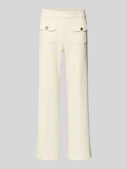 CAMBIO Flared stoffen broek in verkorte pasvorm Offwhite - 2