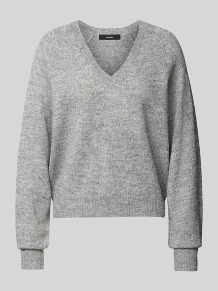 VERO MODA Pullover mit V-Ausschnitt VMTEAK Mittelgrau 1