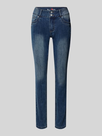 Buena Vista Straight Fit Jeans mit 5-Pocket-Design Modell 'Tummyles' Jeansblau 2