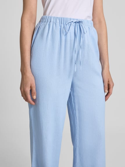 GUIDO MARIA KRETSCHMER WOMAN Stoffhose aus Leinen-Viskose-Mix Modell 'MATHILDA' Bleu 3
