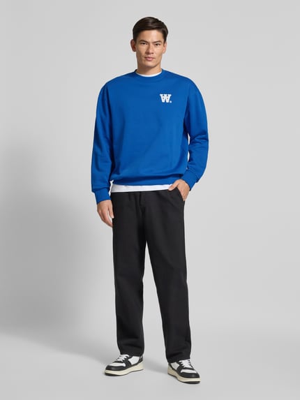 Wood Wood Sweatshirt mit Logo-Badge Modell 'Noel' Royal 1